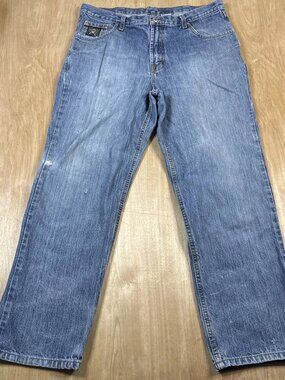Cinch Men’s Relaxed Straight Fit Green Label Blue Denim Jeans Size 36x30